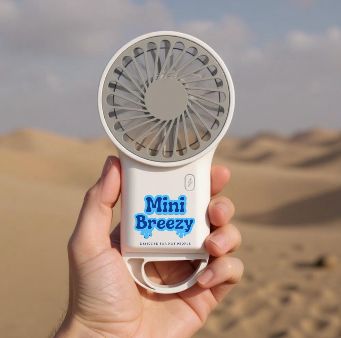 Ventilateur Mini Breezy – Sable Blanc